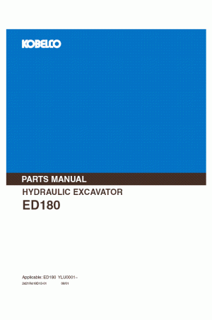 Kobelco ED180 Parts Catalog