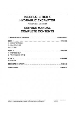 Kobelco 230SRLC-3 Service Manual