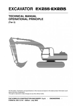 Kobelco EX255, EX285 Service Manual