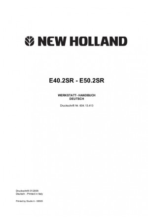 New Holland CE E40.2SR, E50.2SR Service Manual