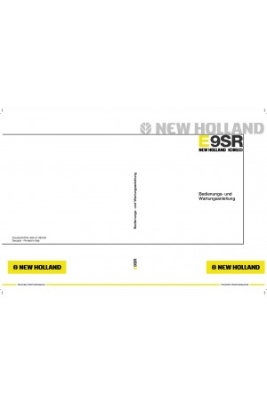 New Holland CE E9SR Operator`s Manual