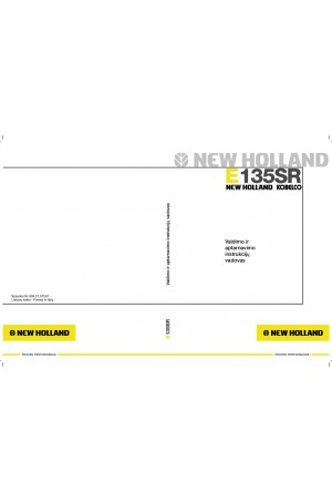 New Holland CE E135SR Operator`s Manual