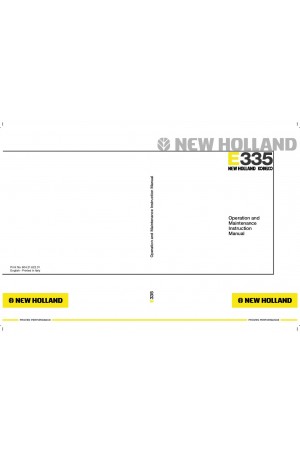 New Holland CE E335 Operator`s Manual