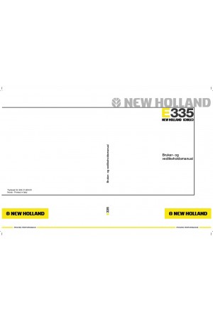 New Holland CE E335 Operator`s Manual