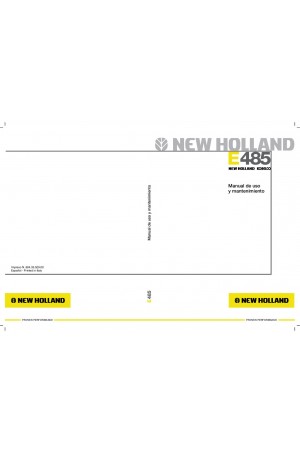 New Holland CE E485 Operator`s Manual