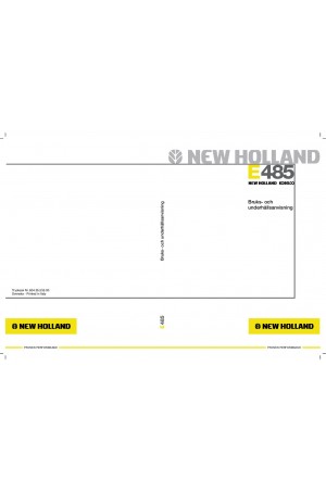 New Holland CE E485 Operator`s Manual