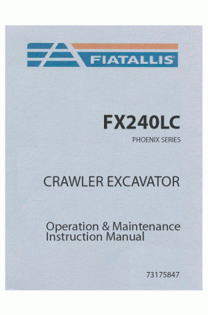 New Holland CE FX240LC Operator`s Manual