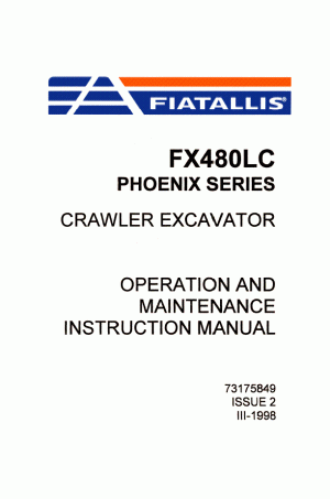 New Holland CE FX480LC Operator`s Manual