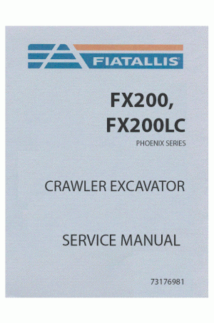New Holland CE FX200, FX200LC Service Manual