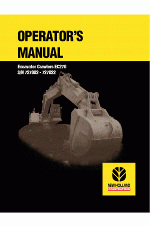 New Holland CE EC270 Operator`s Manual