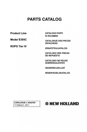 New Holland CE E305C Parts Catalog