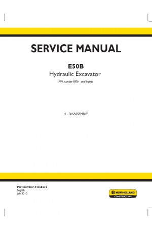 New Holland CE E50B Service Manual