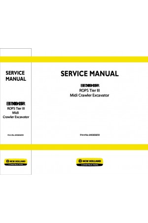 New Holland CE E80BMSR Service Manual