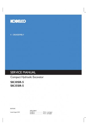 Kobelco SK30SR, SK35SR-5 Service Manual