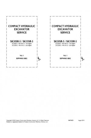 Kobelco SK30SR, SK35SR-5 Service Manual