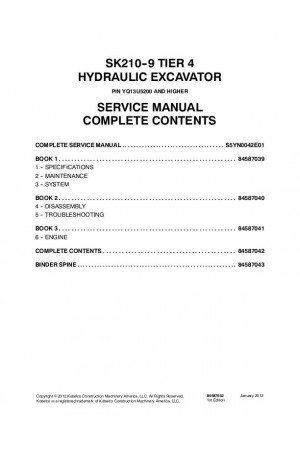 Kobelco SK210-9 Service Manual