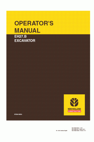 New Holland CE EH27.B Operator`s Manual