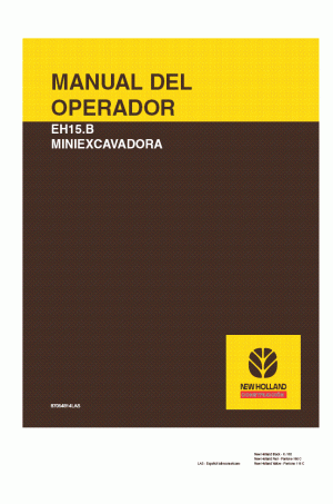 New Holland CE EH15.B Operator`s Manual