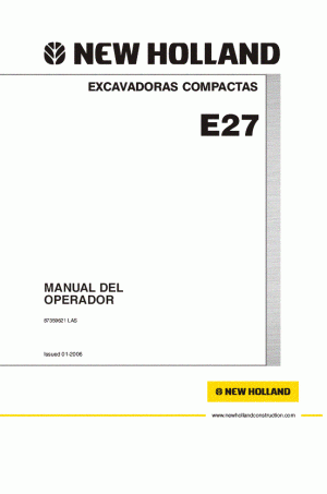 New Holland CE E27 Operator`s Manual