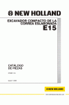 New Holland CE E15 Parts Catalog