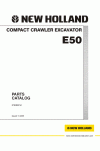New Holland CE E50 Parts Catalog