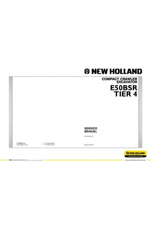 New Holland CE 4, E50B SR Service Manual