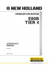 New Holland CE 4, E80B Operator`s Manual