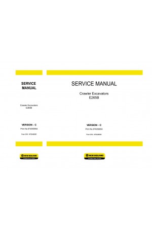 New Holland CE E265B Service Manual