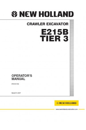 New Holland CE E215B Operator`s Manual