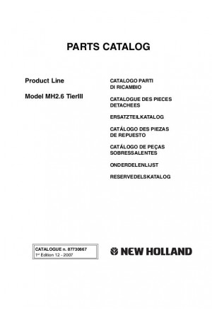 New Holland CE MH2.6 Parts Catalog