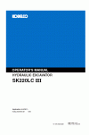Kobelco SK220, SK220LC Operator`s Manual