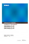 Kobelco SK290, SK290LC, SK290LC-6E, SK330, SK330LC, SK330LCVI Operator`s Manual