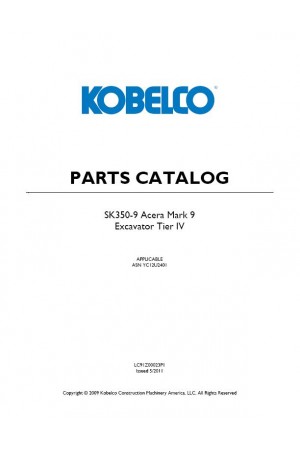 Kobelco SK350-9 Parts Catalog