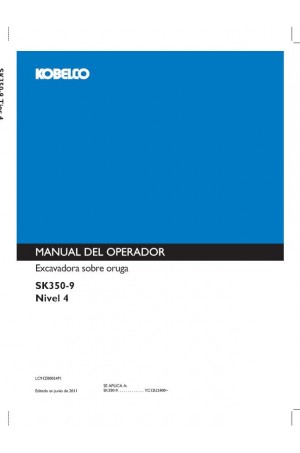 Kobelco SK350-9 Operator`s Manual