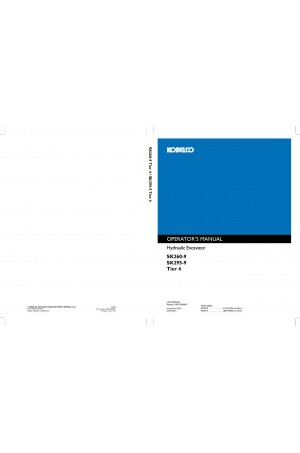 Kobelco SK260-9, SK295-9 Operator`s Manual