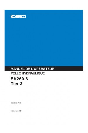 Kobelco SK260-8 Operator`s Manual