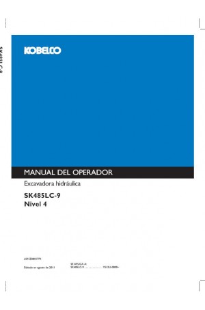 Kobelco SK485-9 Operator`s Manual