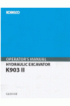 Kobelco K903 Operator`s Manual