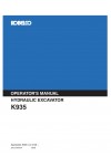 Kobelco K935 Operator`s Manual
