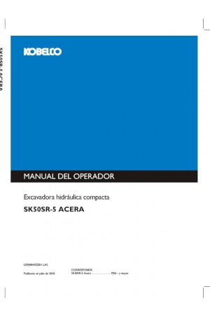 Kobelco SK50SR Operator`s Manual