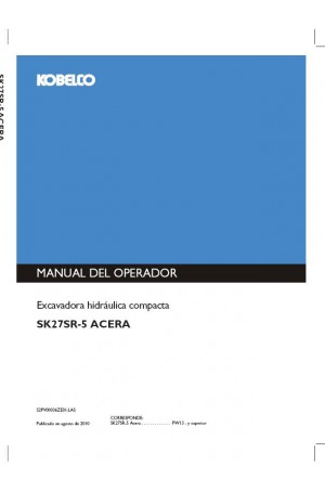 Kobelco SK27SR-5 Operator`s Manual