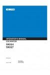 Kobelco SK024, SK027 Operator`s Manual