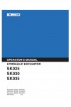 Kobelco SK025, SK030, SK035 Operator`s Manual