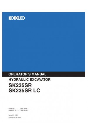 Kobelco SK235SR Operator`s Manual