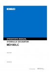 Kobelco MD180LC Operator`s Manual