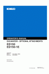 Kobelco ED150 Operator`s Manual