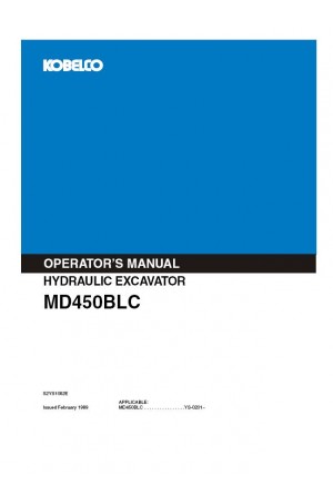 Kobelco N/A Operator`s Manual