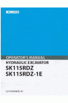 Kobelco SK115 Operator`s Manual