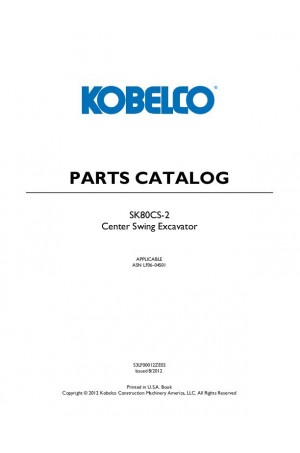 Kobelco SK80CS Parts Catalog