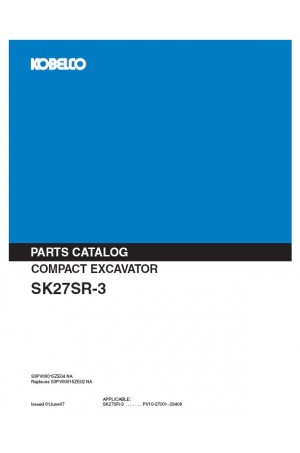 Kobelco SK27SR-3 Parts Catalog
